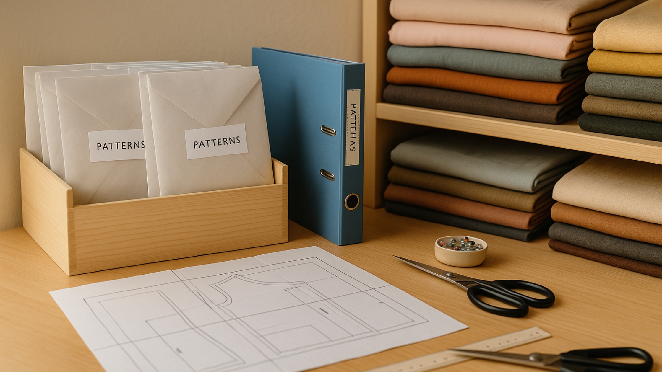 Como organizar moldes impressos