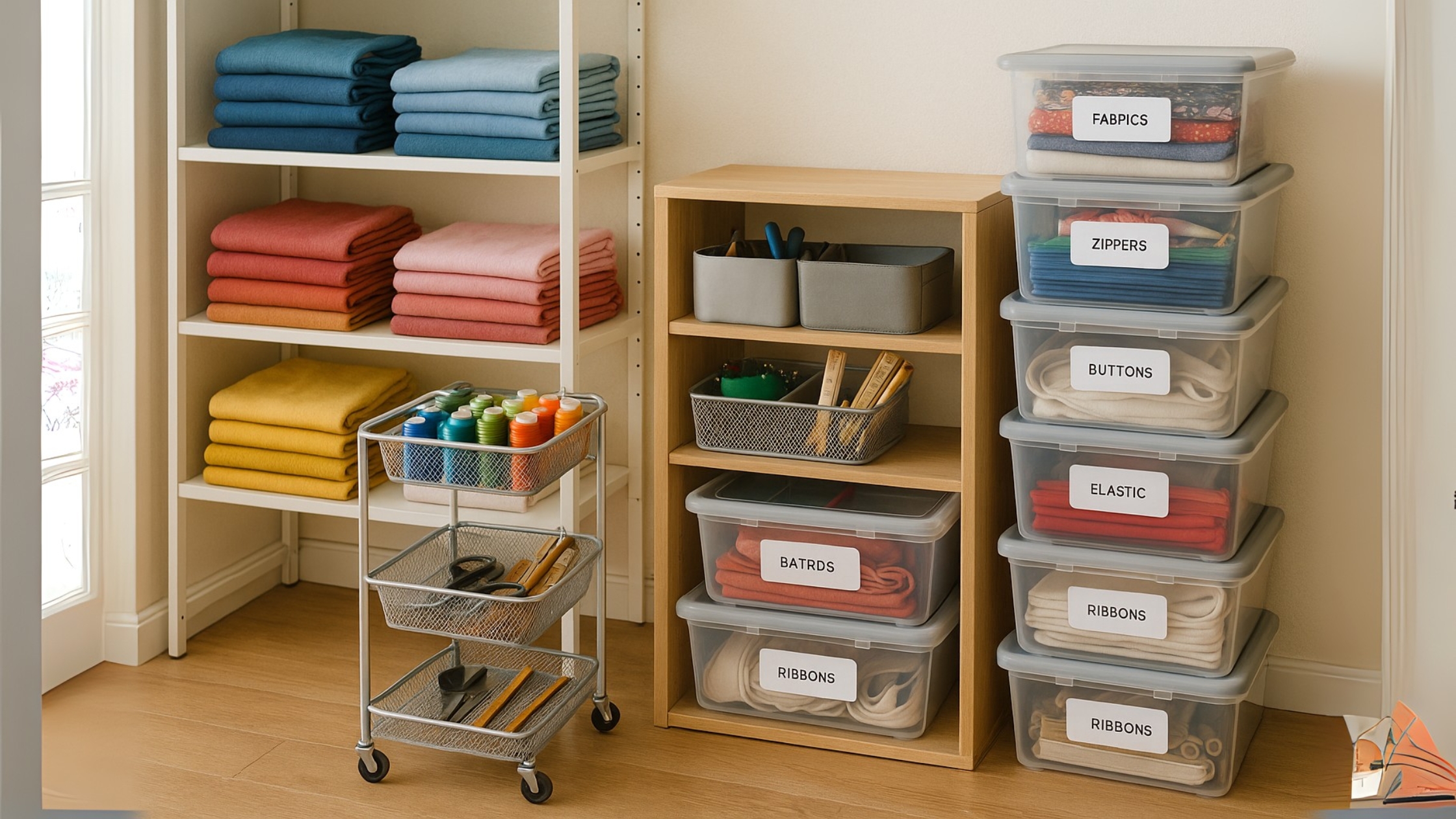 Como organizar os materiais no seu ateliê