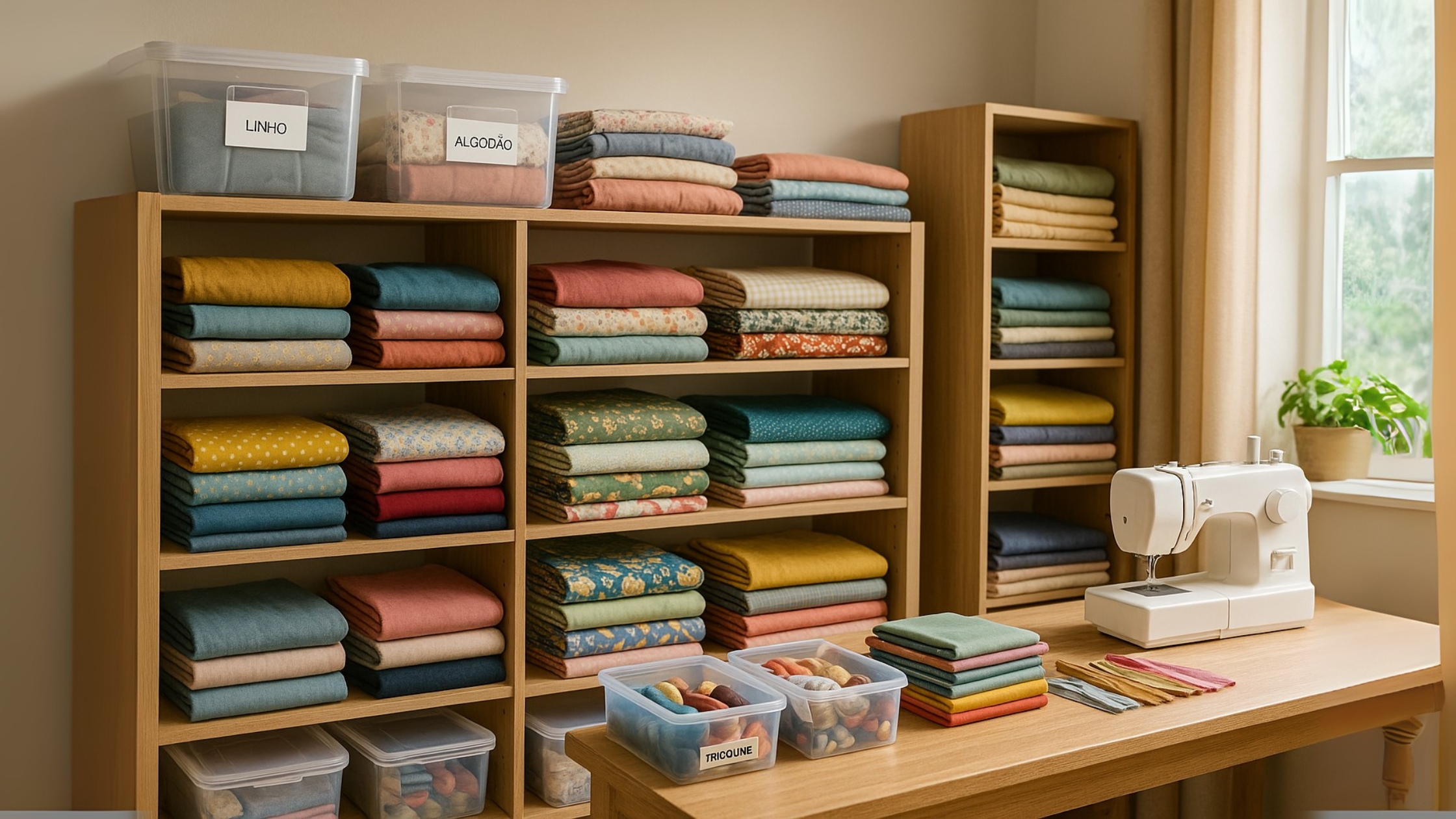 Como organizar tecidos no seu ateliê