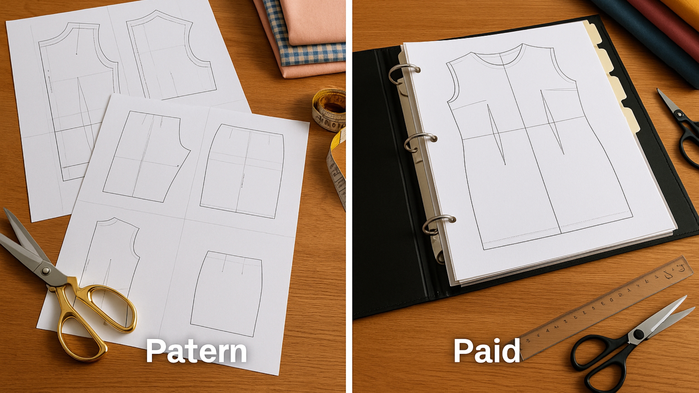 Diferenças principais entre molde grátis e pago