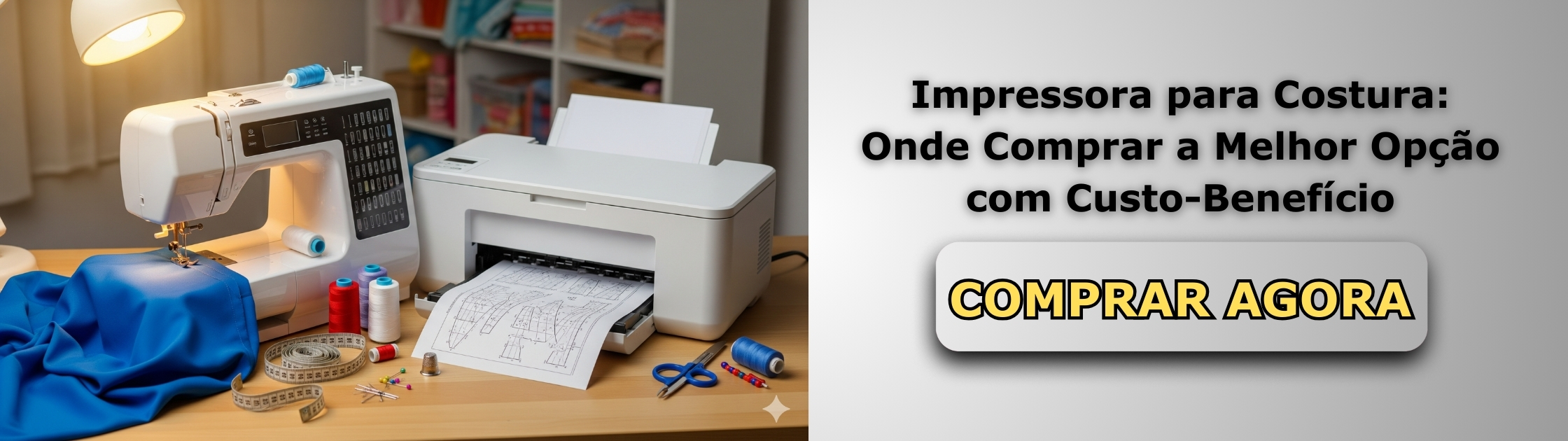 Impressora para Costura Banner de Vendas