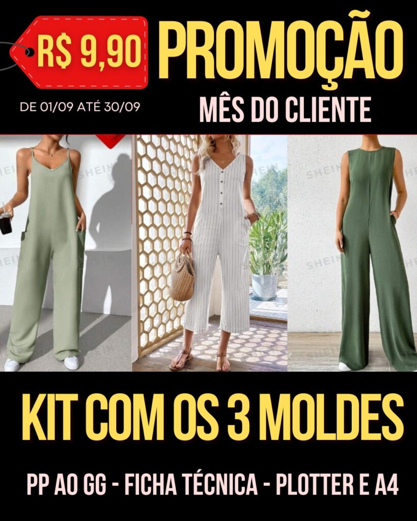 KIT PROMOCIONAL 3 MACACÕES - Molde em PDF