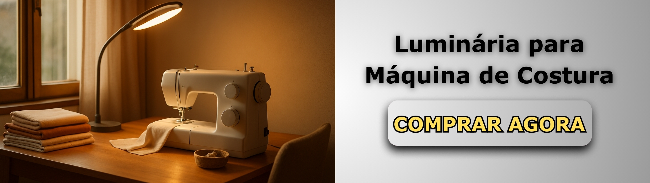 Luminária para Máquina de Costura Banner de Vendas