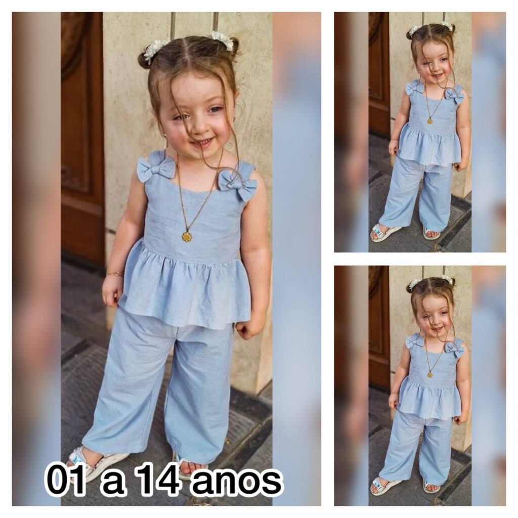 MOLDE EM PDF CONJUNTO MENINA AZUL