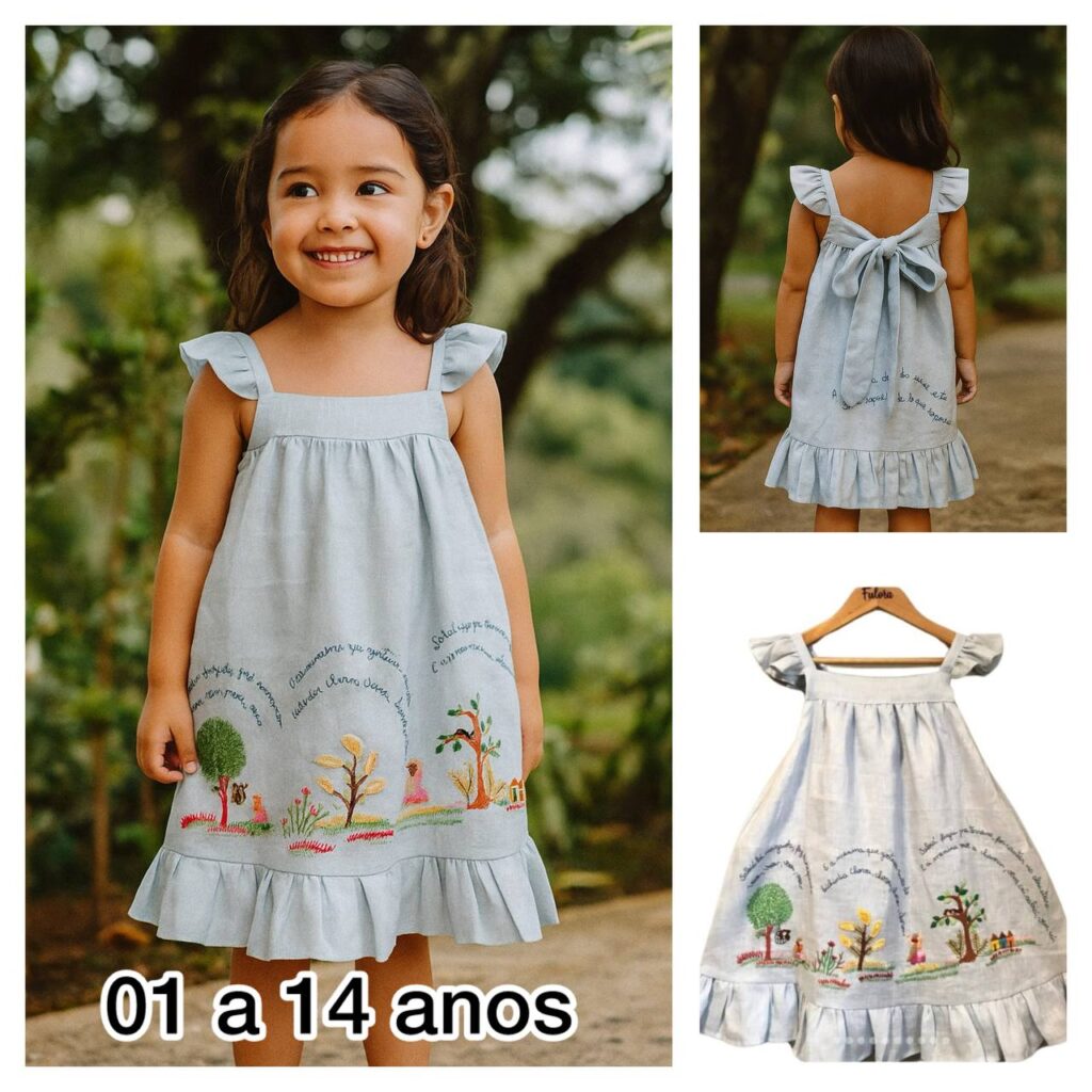 MOLDE EM PDF VESTIDO INFANTIL SOLTINHO