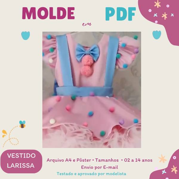 MOLDE EM PDF VESTIDO LARISSA