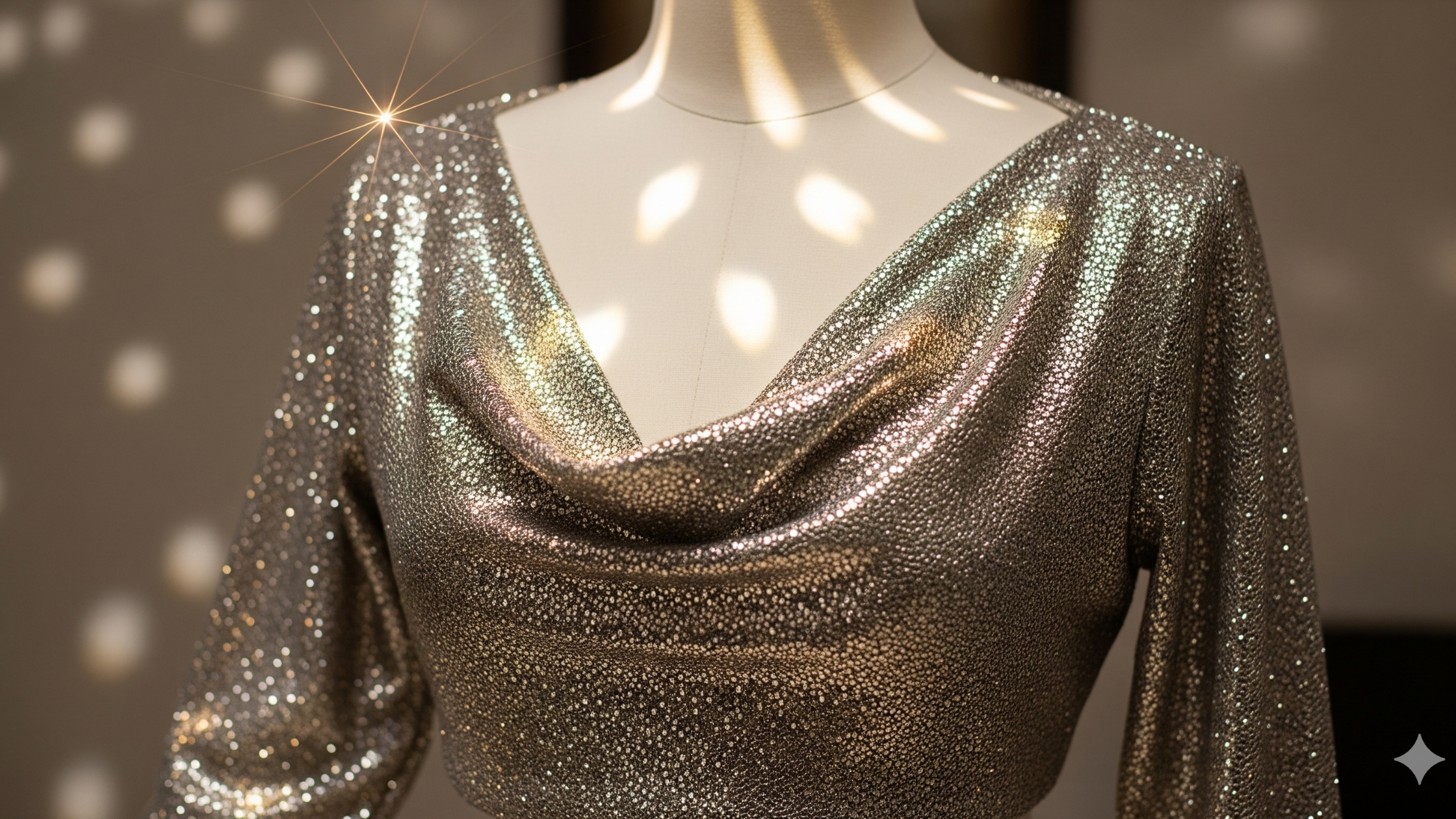 Malha com efeito metálico