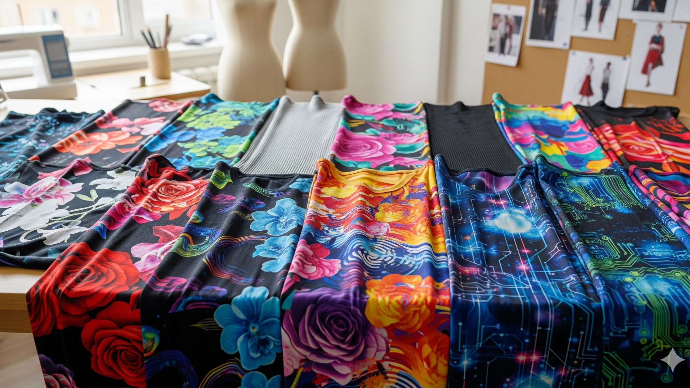 Malhas estampadas digitais