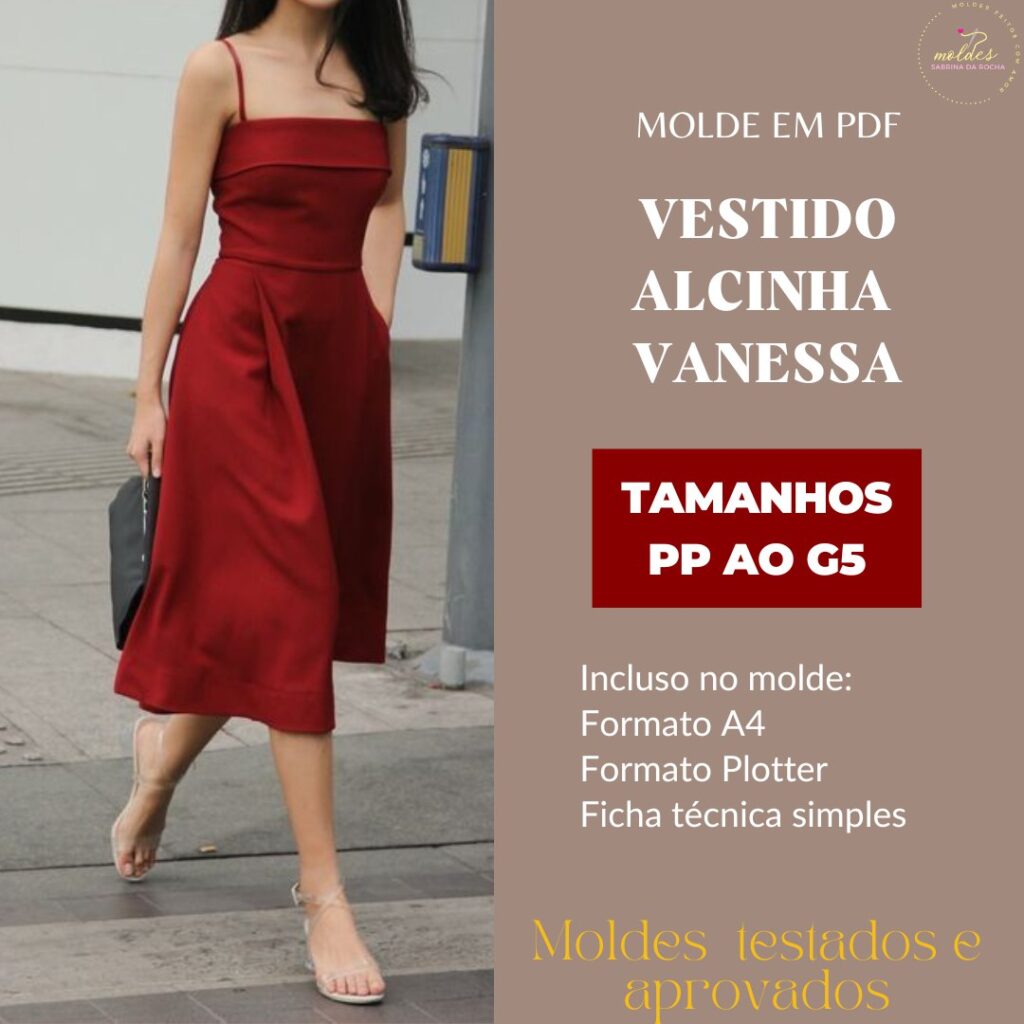 Molde Vestido Alcinha Vanessa