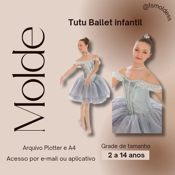 Molde tutu ballet infantil