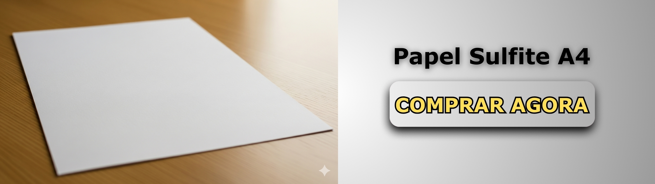 Papel Sulfite Banner de Vendas