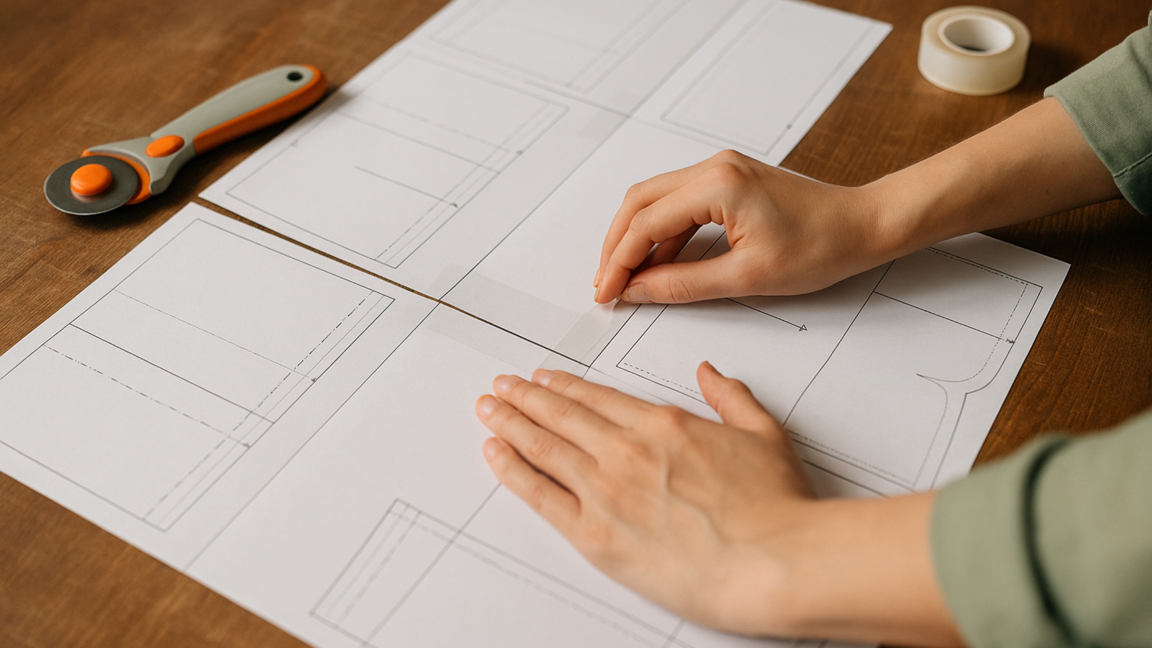 Passo a passo para imprimir moldes em PDF no formato A4