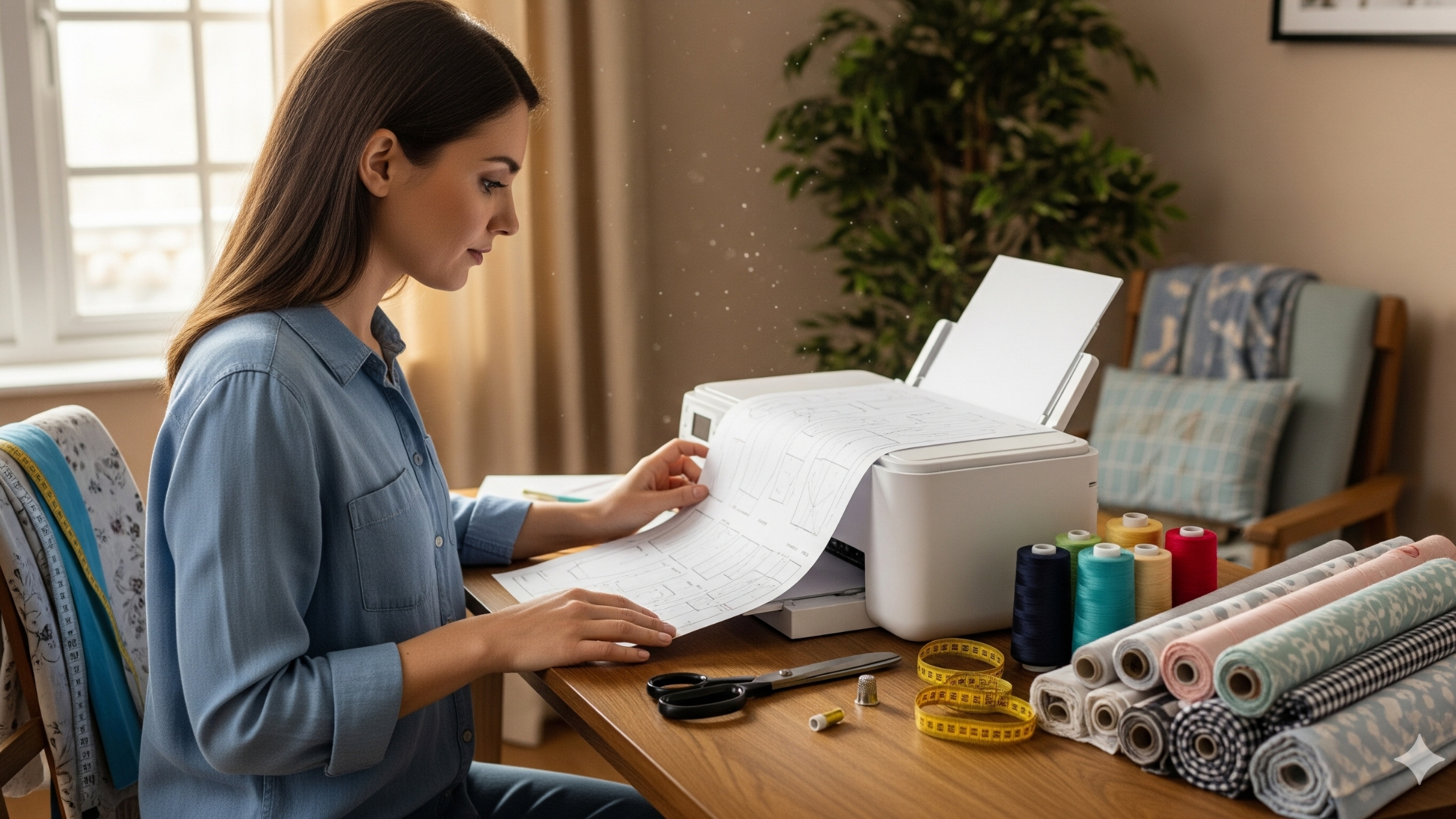 Posso usar qualquer impressora para imprimir moldes em PDF