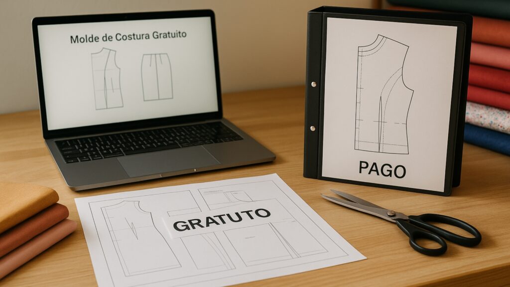 Qual a diferença entre molde grátis e pago