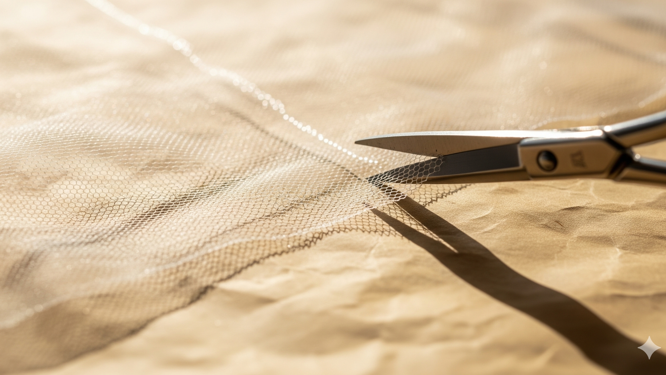 Tule, chiffon e organza