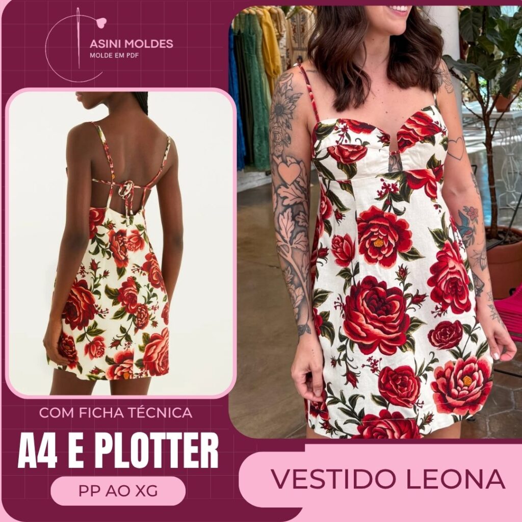VESTIDO LEONA - Molde em PDF