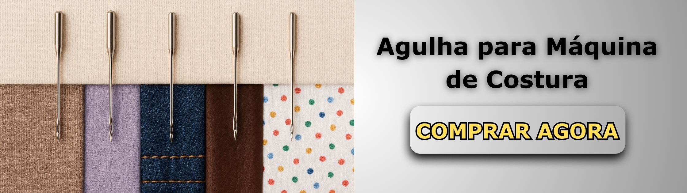 Agulha para Máquina de Costura Banner de Vendas