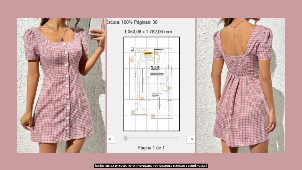 Banner Molde em PDF - Chemise Square Loren PP ao XG