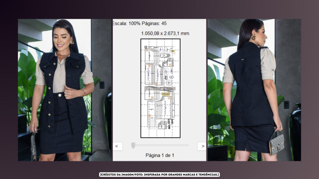 Banner Molde em PDF - Conjunto Jeans Ana Maria