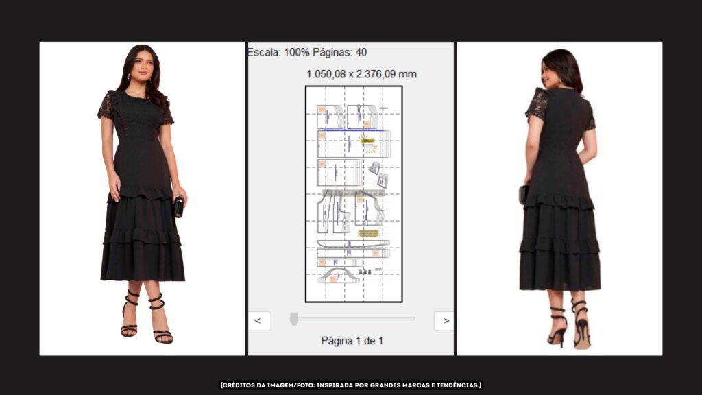 Banner Molde em PDF - Vestido 2 Marias Zoe PP ao XG