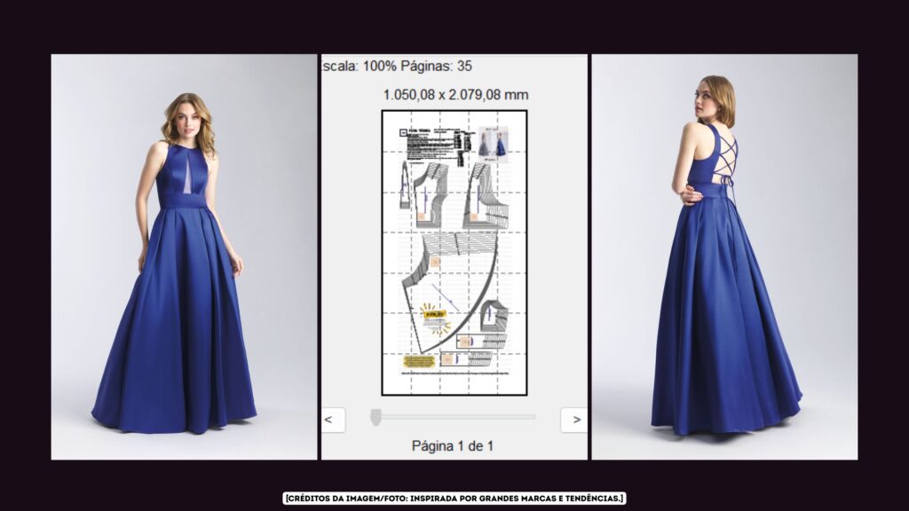 Banner Molde em PDF - Vestido Festa Halter Ane