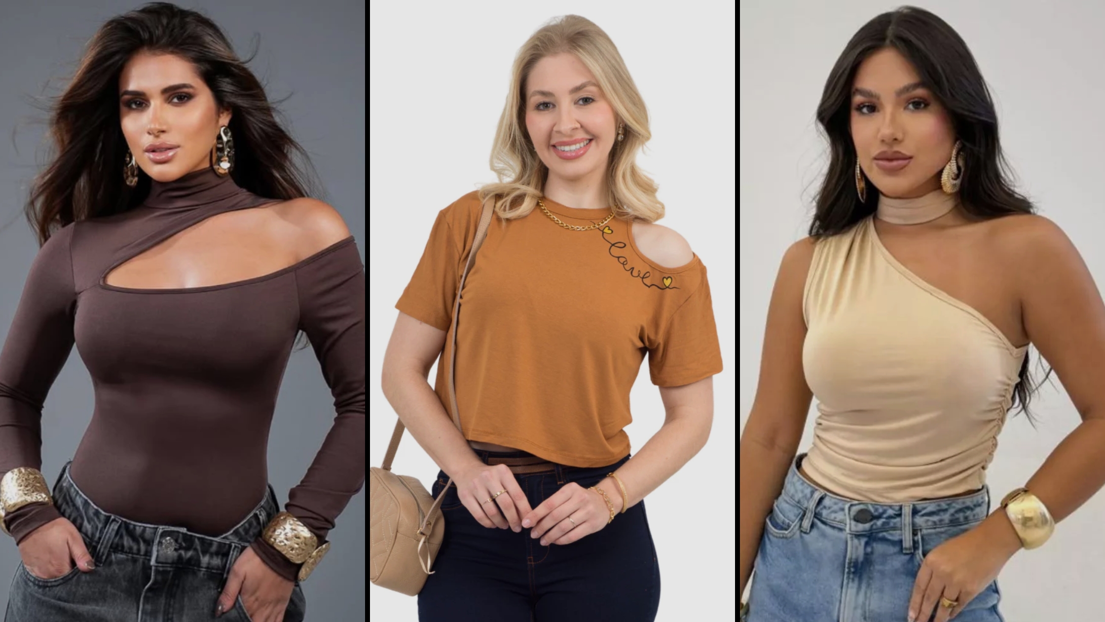 Blusa Assimétrica com Recortes