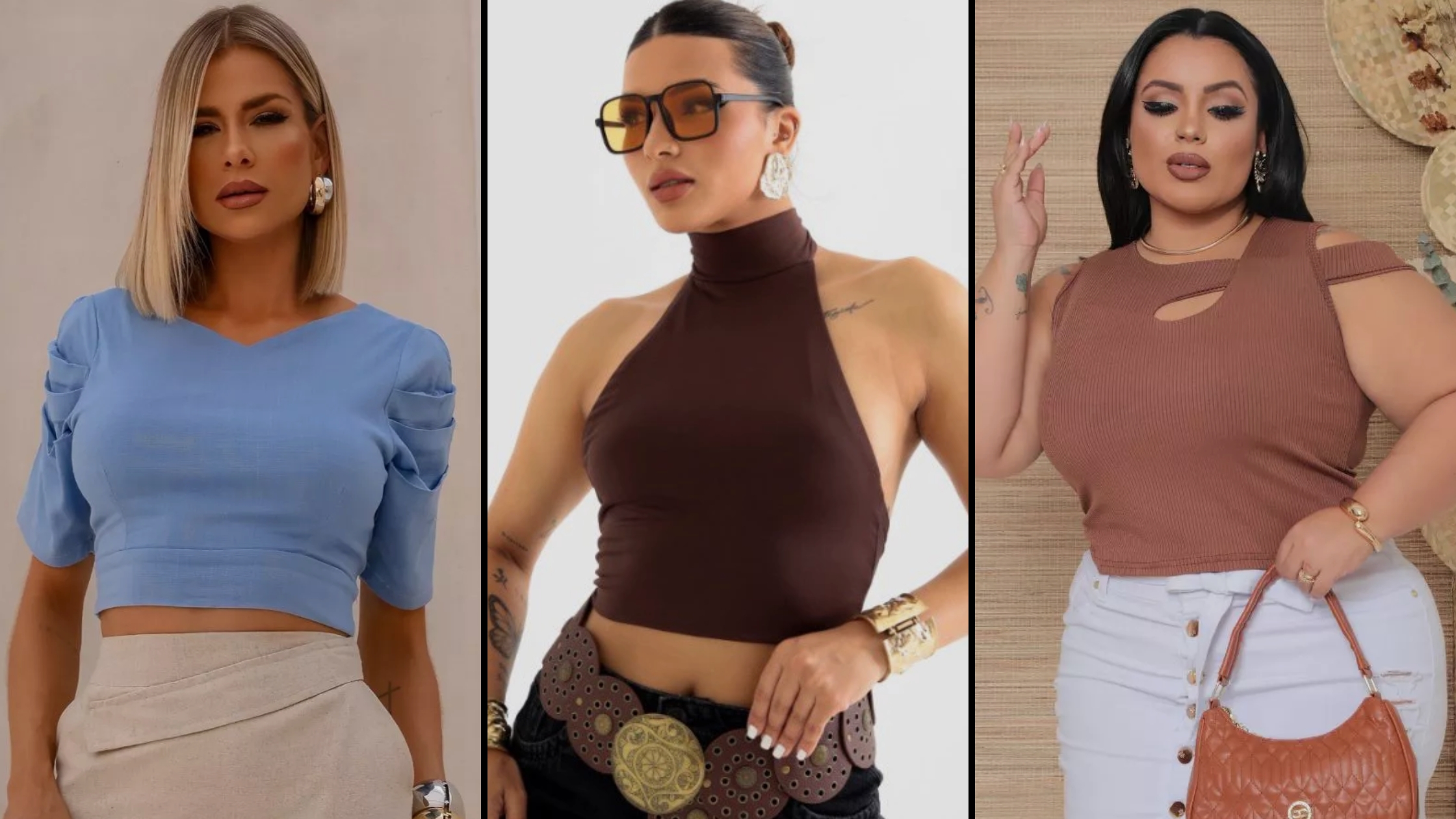 Blusa Cropped Estruturada