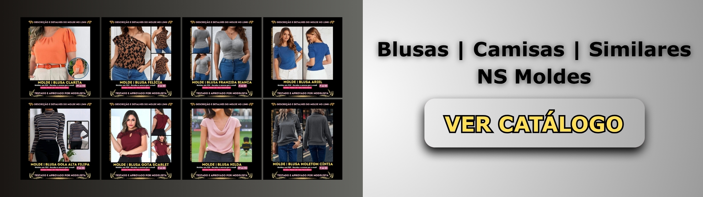Blusas, Camias e Similares Banner de Vendas