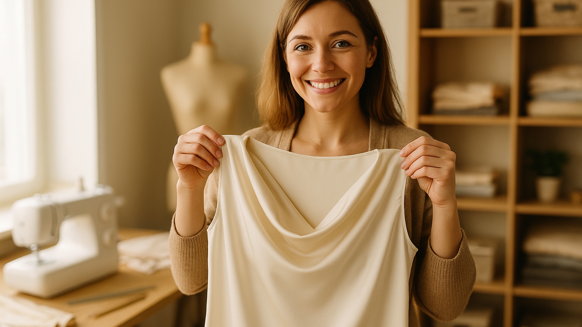 Conclusão Elegância Atemporal com a Blusa com Drapeado Degagê no Decote