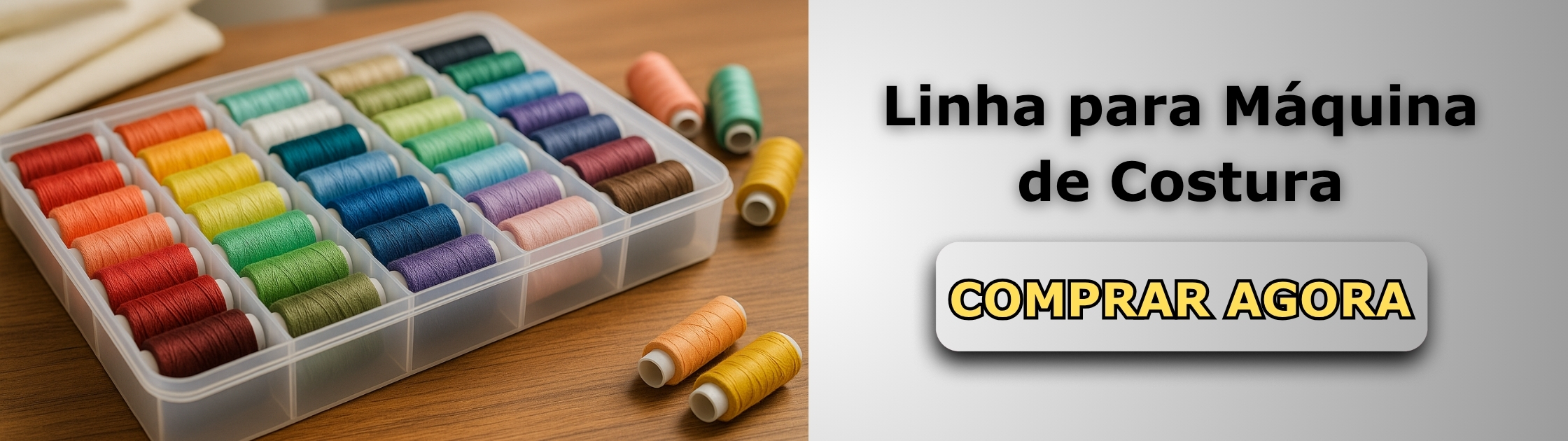 Linha para Máquina de Costura Banner de Vendas
