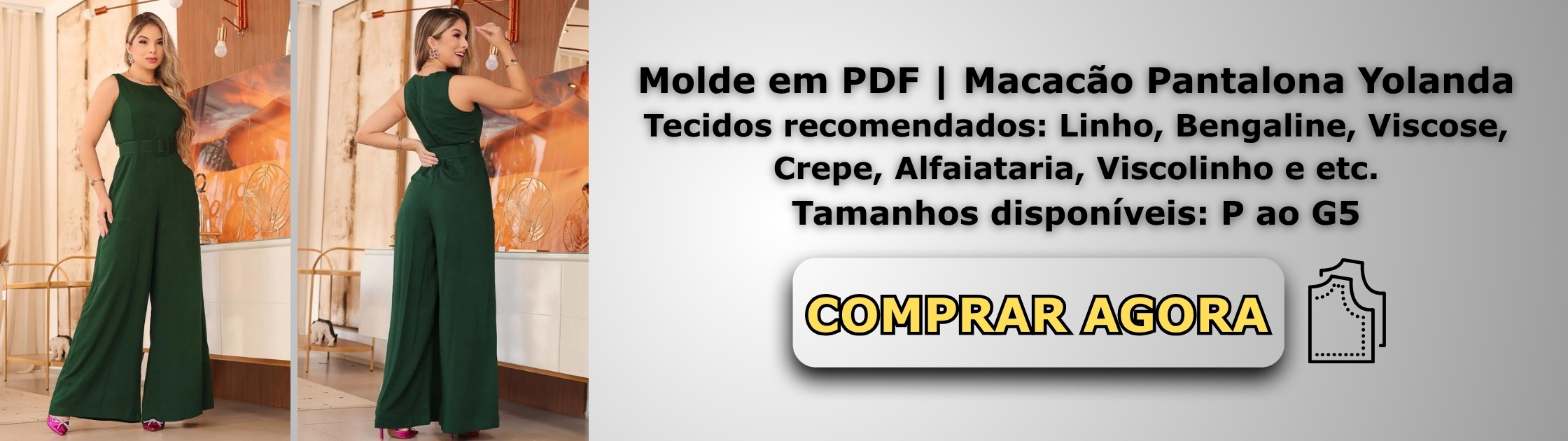 Molde em PDF Vestido Túnica Bella Banner de Vendas (1)