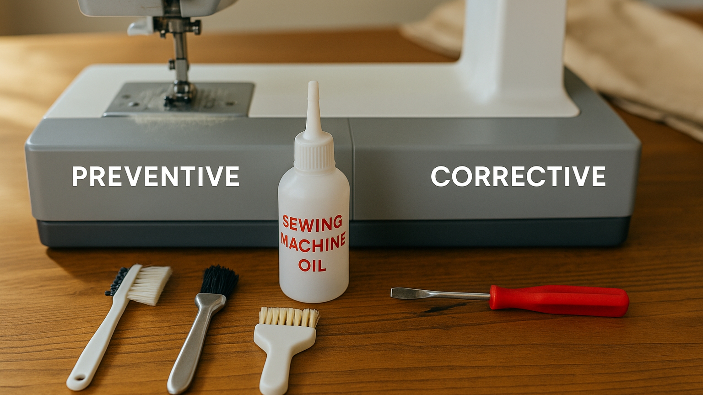 Tipos de Manutenção em Máquina de Costura