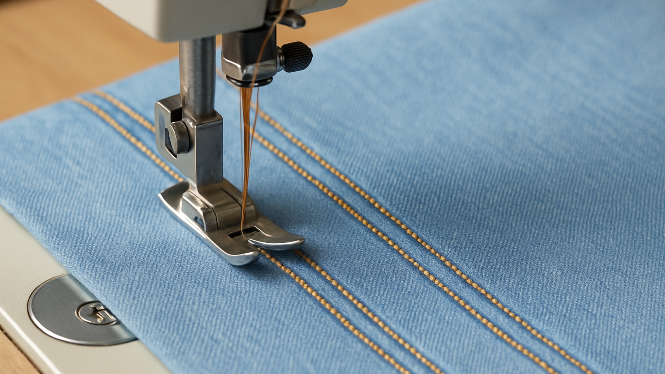 2. Pesponto duplo — O toque profissional do jeans