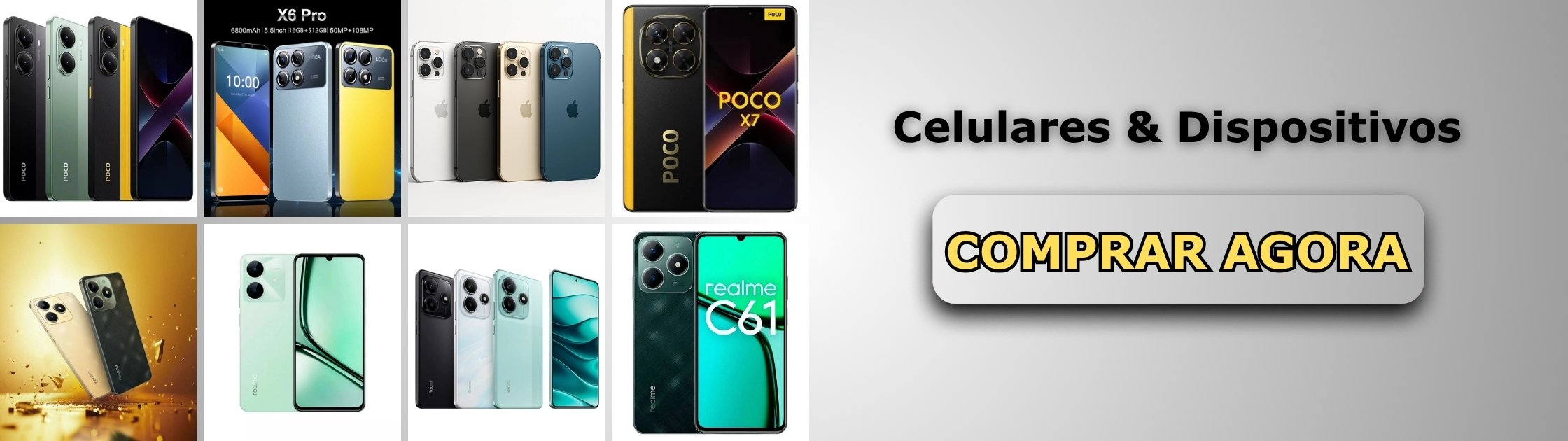 Celulares & Dispositivos Banner de Vendas