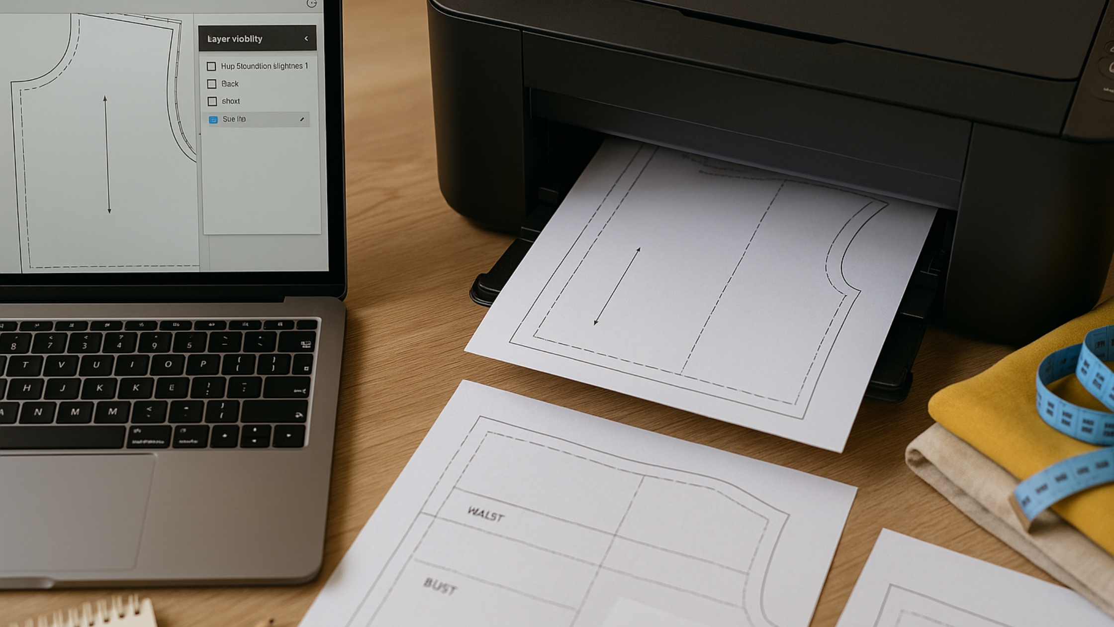 Como escolher o tamanho certo ao comprar moldes em PDF