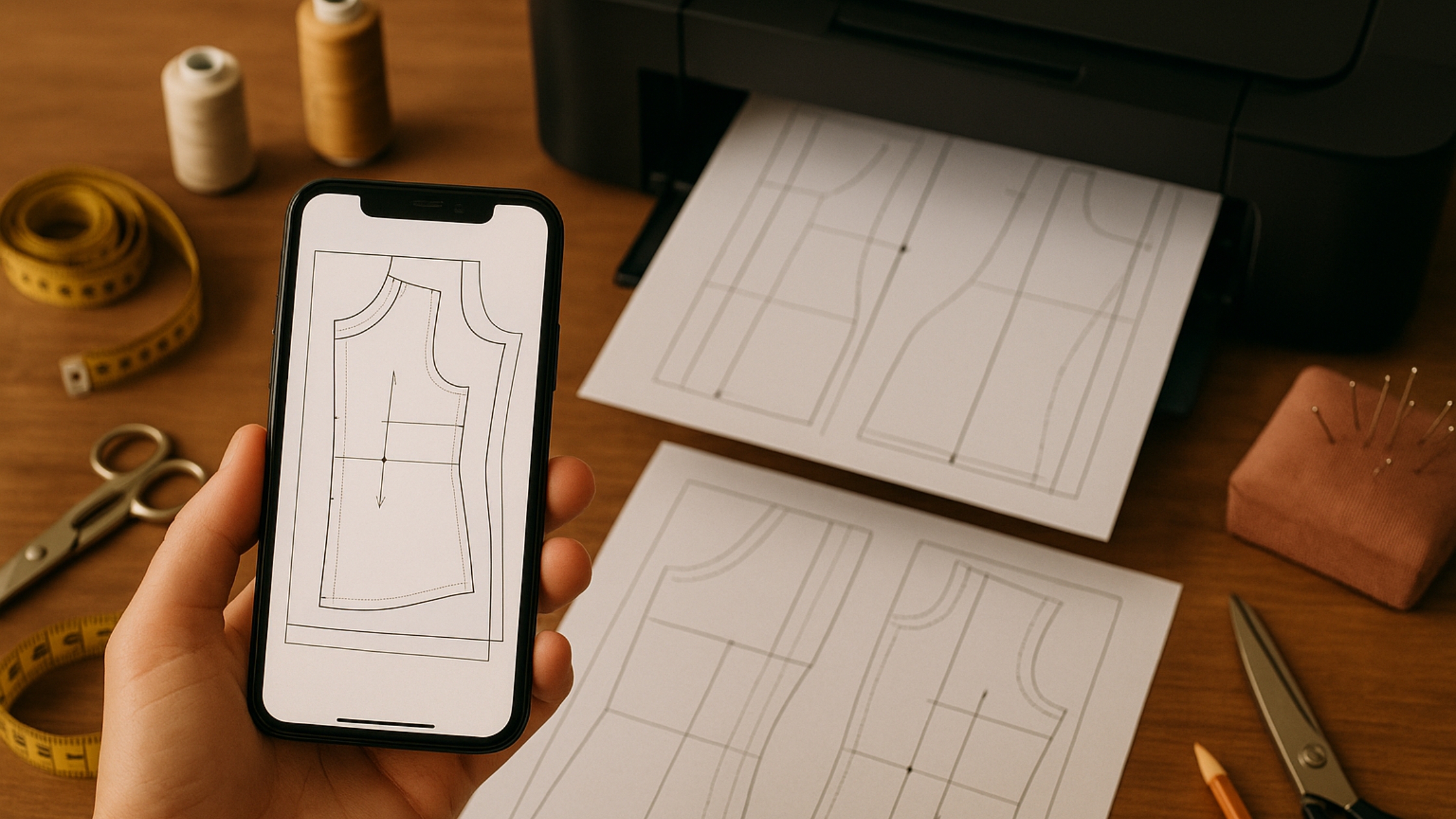 Consigo abrir o molde no celular e imprimir depois