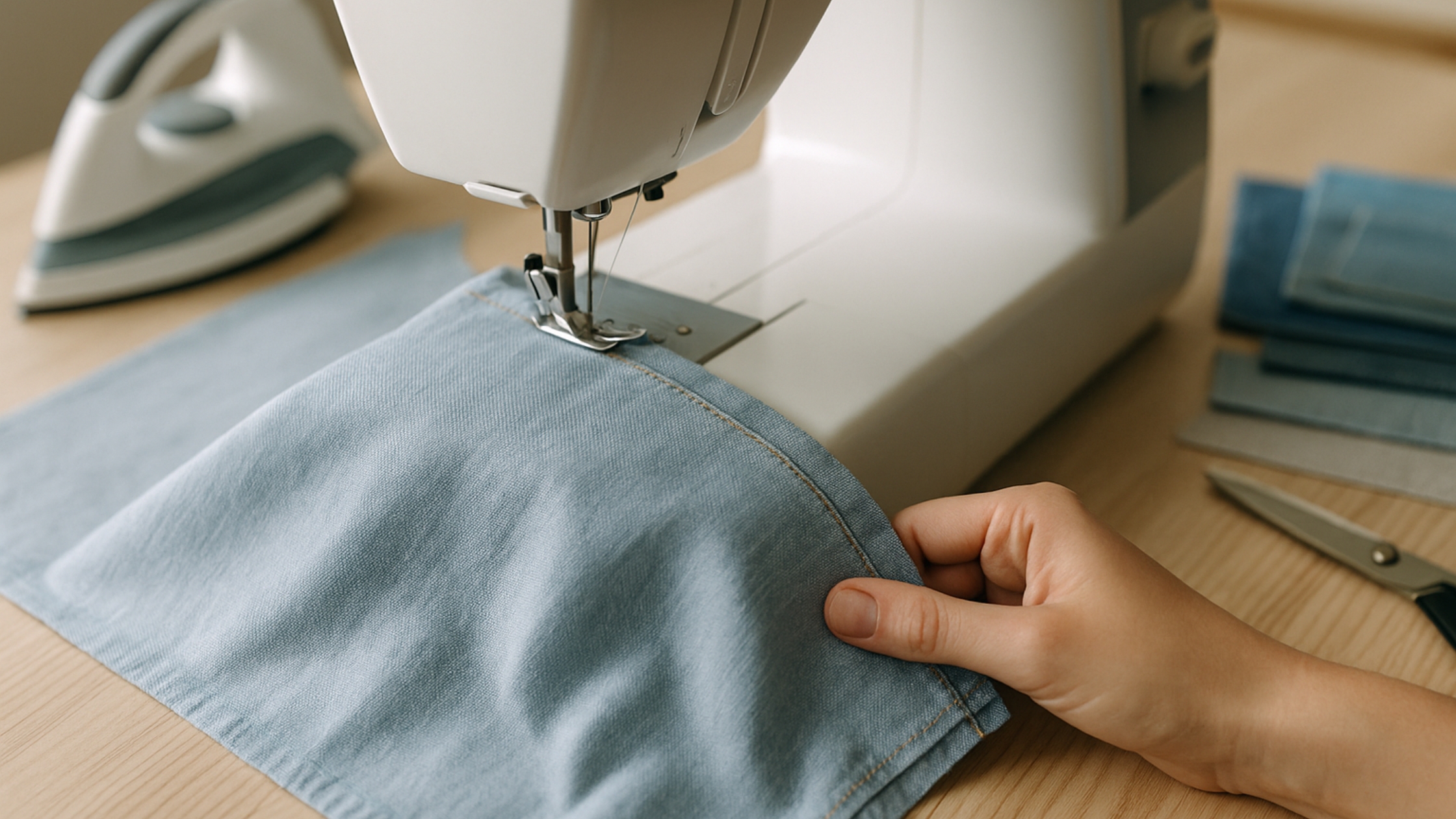 Cuidados ao costurar jeans leve