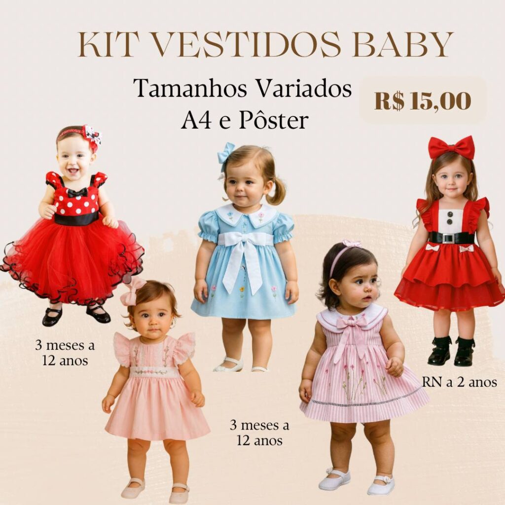 KIT DE MOLDES VESTIDOS BABY