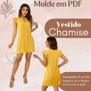 MOLDE EM PDF CHAMISE COM BABADOS