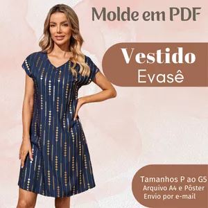 MOLDE EM PDF VESTIDO EVASÊ