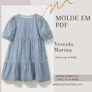 MOLDE EM PDF- VESTIDO MARINA