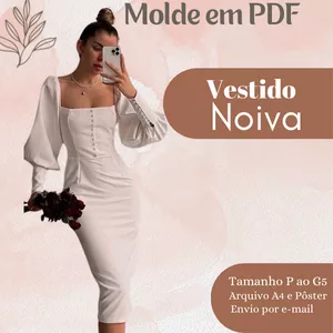 MOLDE EM PDF - VESTIDO NOIVA