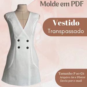 MOLDE EM PDF VESTIDO TRANSPASSADO