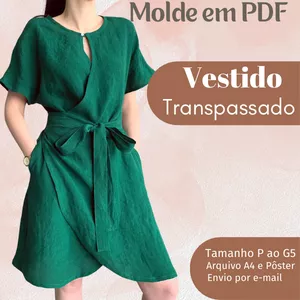 MOLDE EM PDF VESTIDO TRANSPASSADO