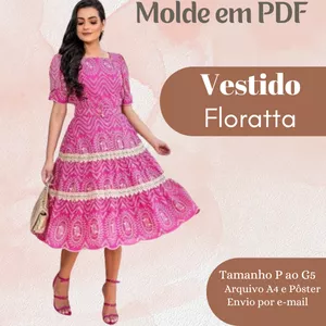 MOLDES EM PDF - VESTIDO FLORATTA