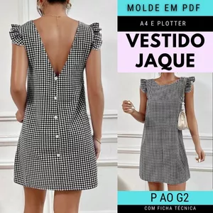 Molde Vestido Jaque