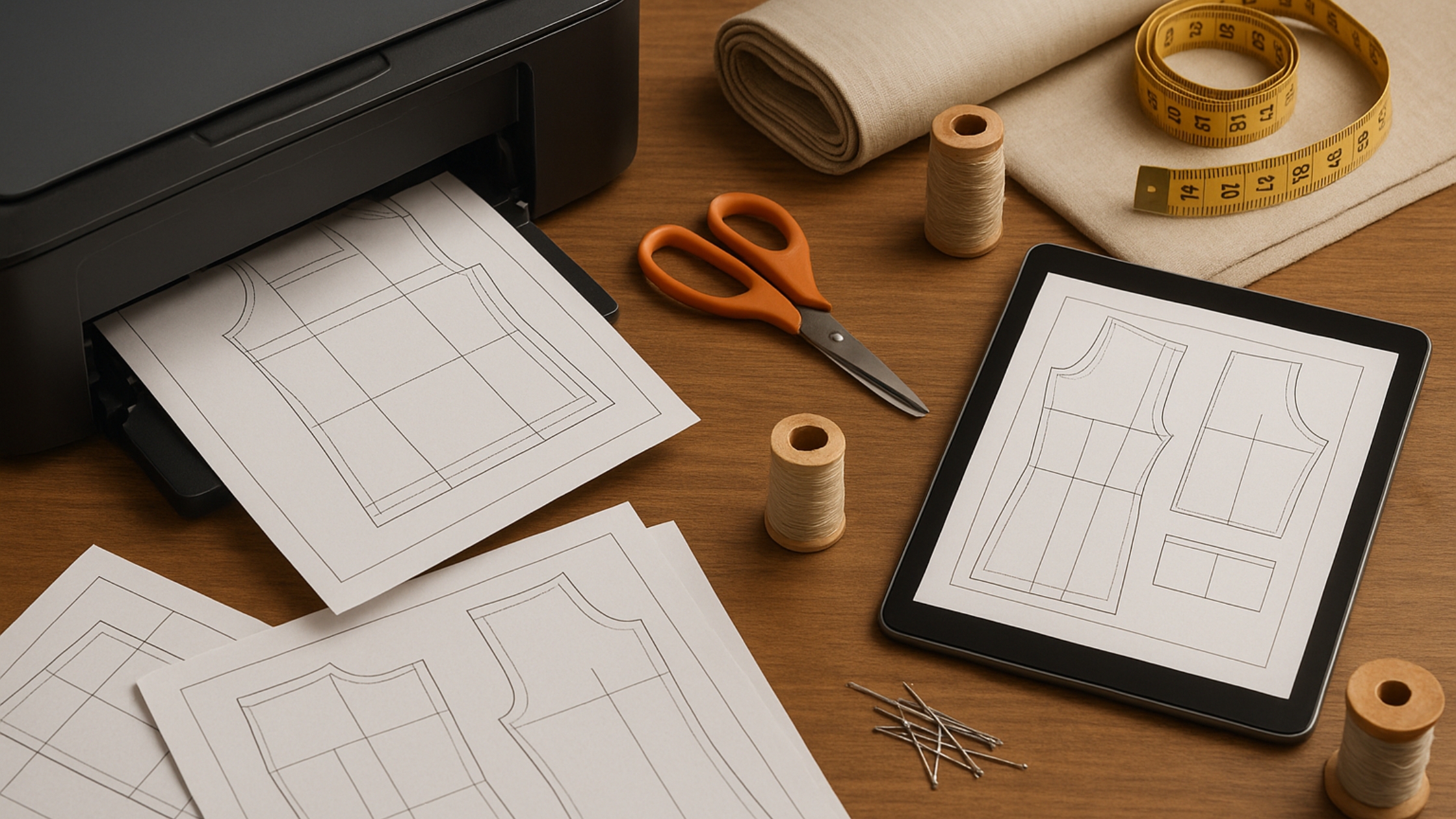 O Molde Digital em PDF Serve para Qualquer Impressora Guia Completo para Costureiras