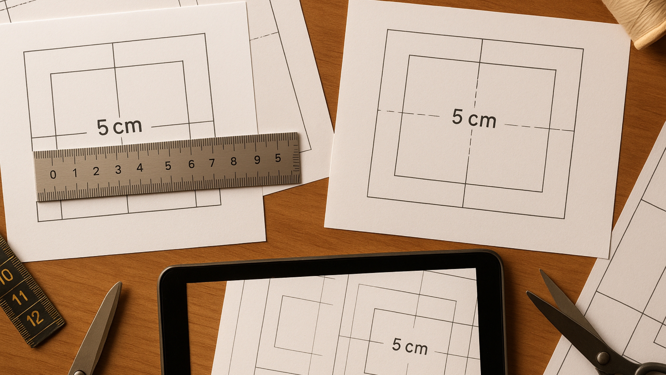 O molde impresso várias vezes pode sair em tamanhos diferentes