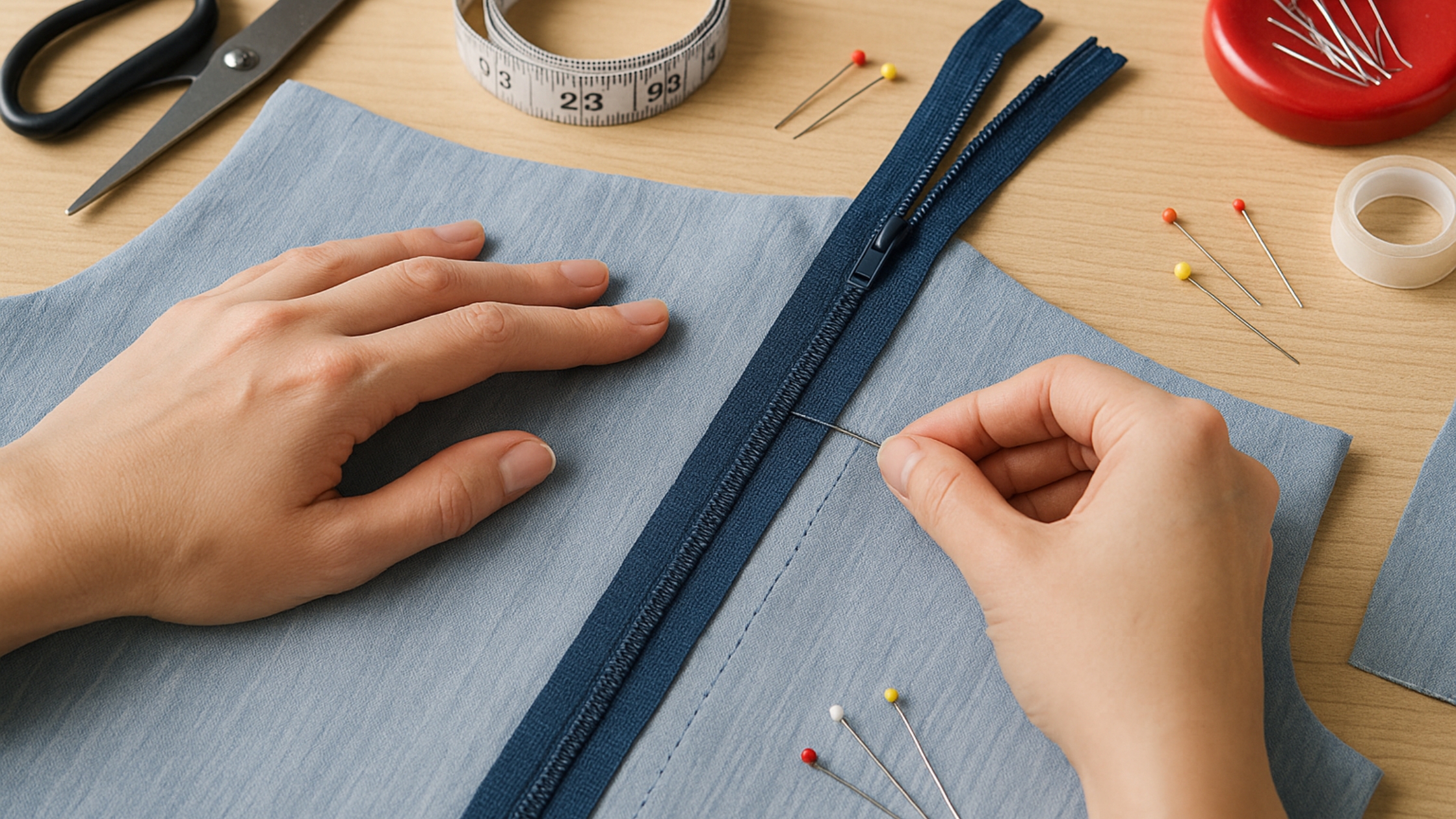 Passo a passo como instalar o zíper nas costas