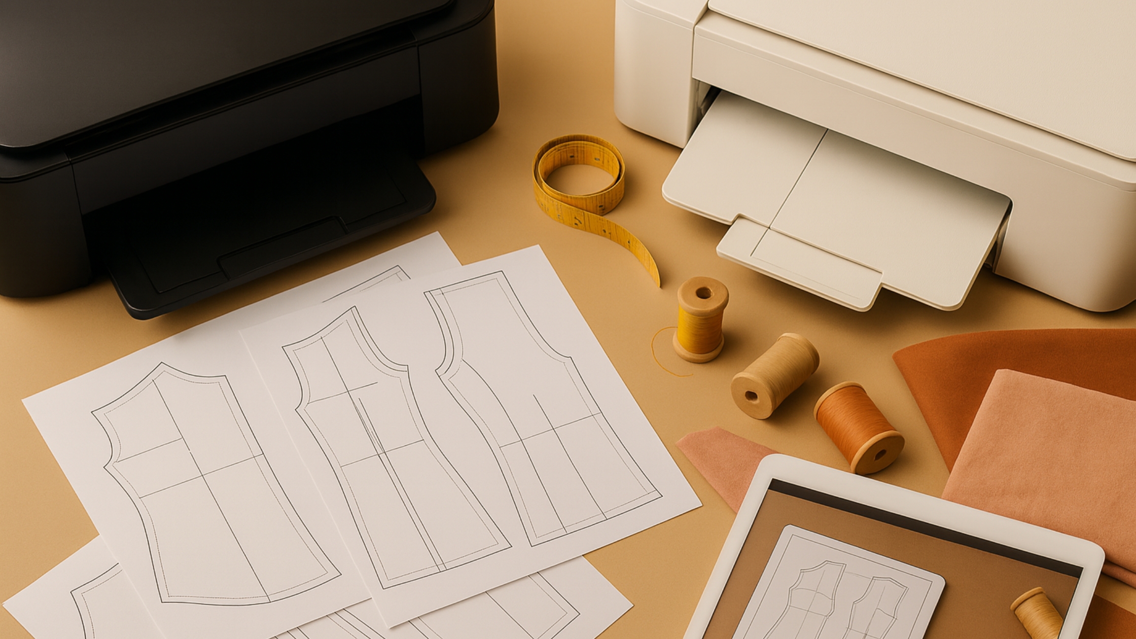 Por que os moldes digitais em PDF funcionam em qualquer impressora